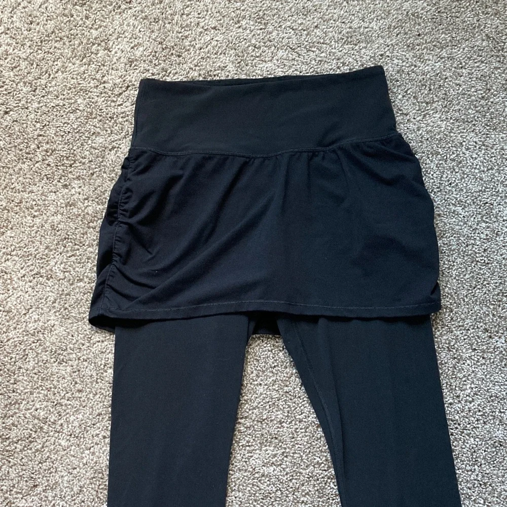 Athleta Elation 2-in-1 Capri Skirted Powervita High Waist Legging sz S TALL ST - Picture 3 of 10